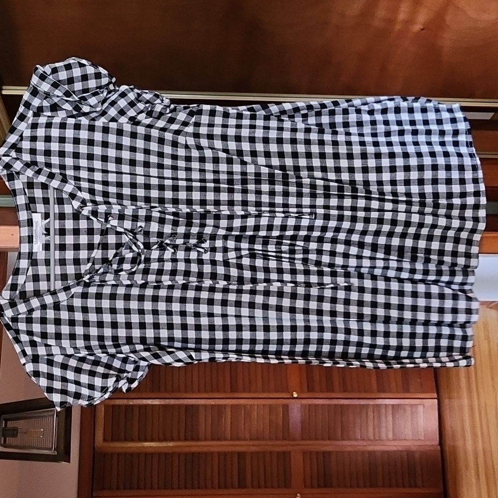 Motherhood Maternity Plaid Top